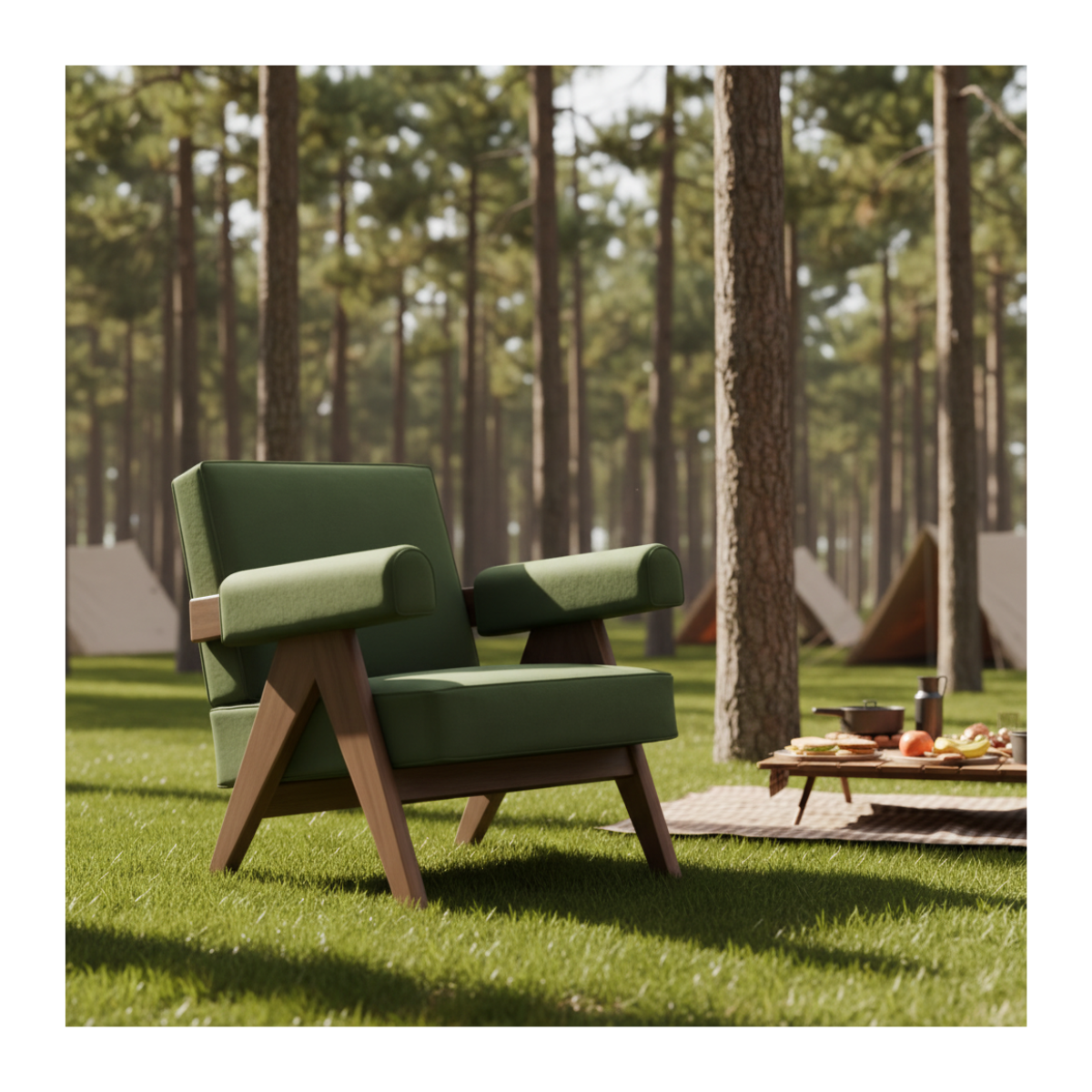 Pine & Moss Armchair